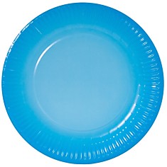 Тарелка бумажная D18см Blue цветная ламинированная 6шт/упак Китай