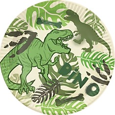 Тарелка бумажная D18см Динозавры ламинированная 6шт/упак