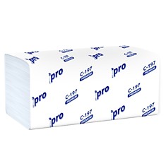 Полотенца бумажные V-укладка 21х22см 2-слойные 200 листов белые PRO Tissue (С197) Premium /20