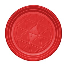 Тарелка пластиковая десертная D165мм красная ЭКО ПС 100/2400 Россия