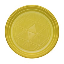 Тарелка пластиковая десертная D165мм желтая ЭКО ПС 100/2400 Россия