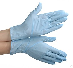 Перчатки нитриловые XL голубые OptiLine 1000/100