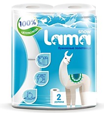 Полотенца бумажные Snow Lama 2 рулона /12